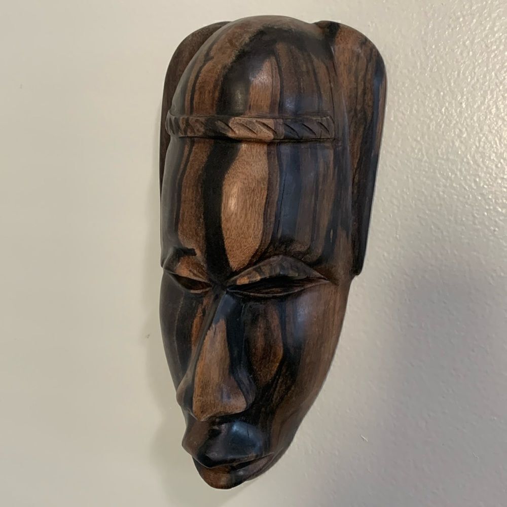 Senagalese Mask‎ Wooden Hand Carved